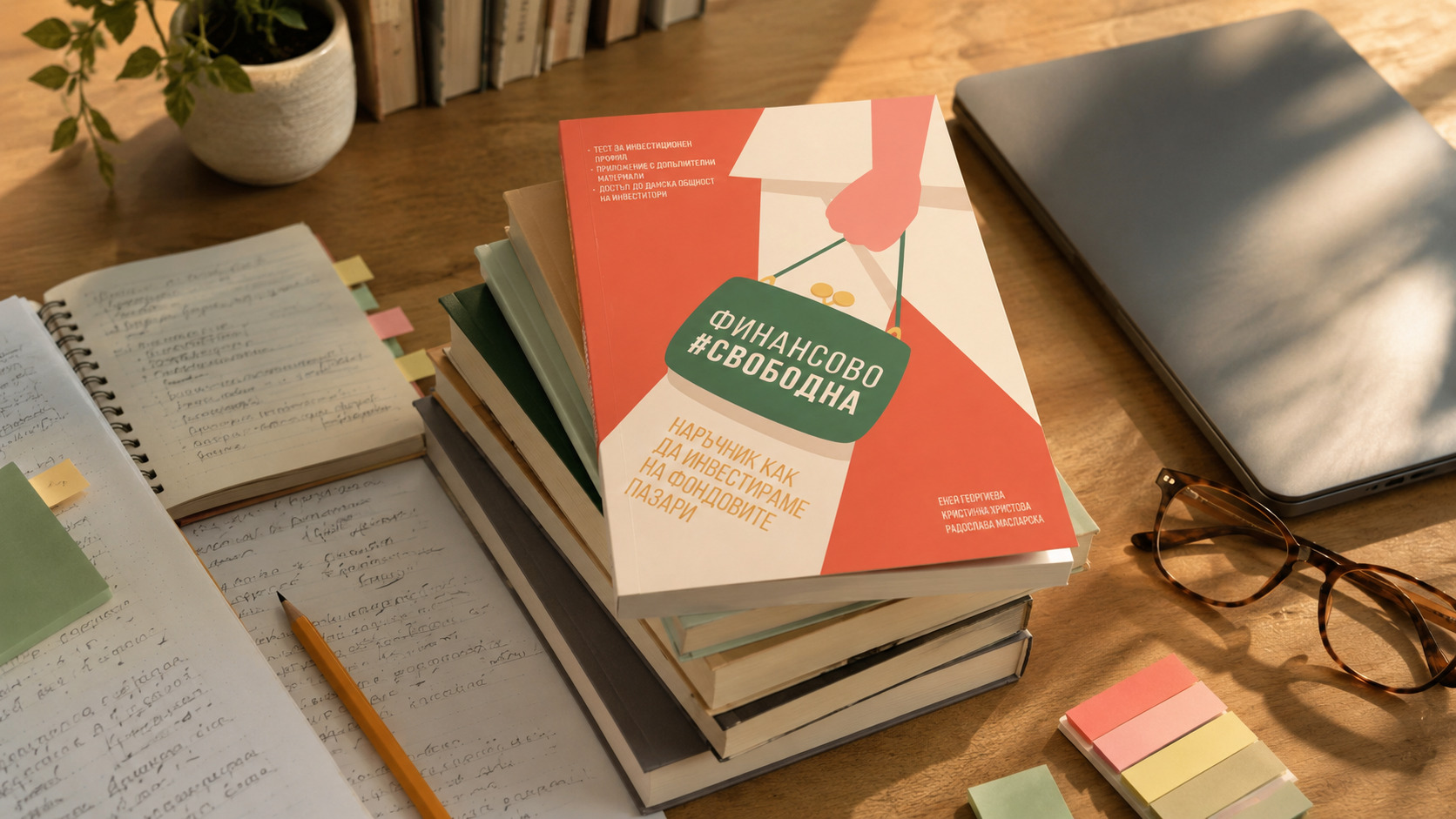 „Финансово #свободна“ сред книги и записки за инвестирането